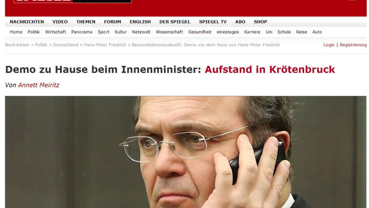 Portal del semanario alemán Der Spiegel.
