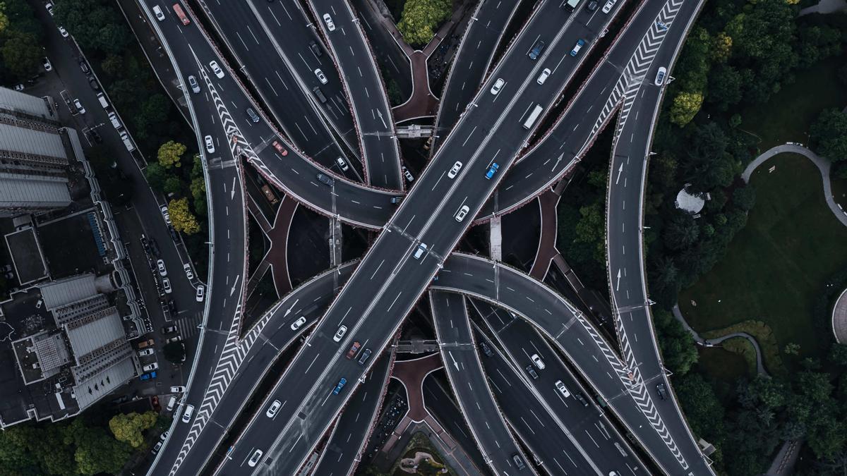 Nudo de carreteras desarrollado por la división de infraestructuras de Acciona.
