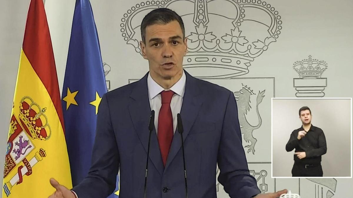 Sánchez, en La Moncloa.
