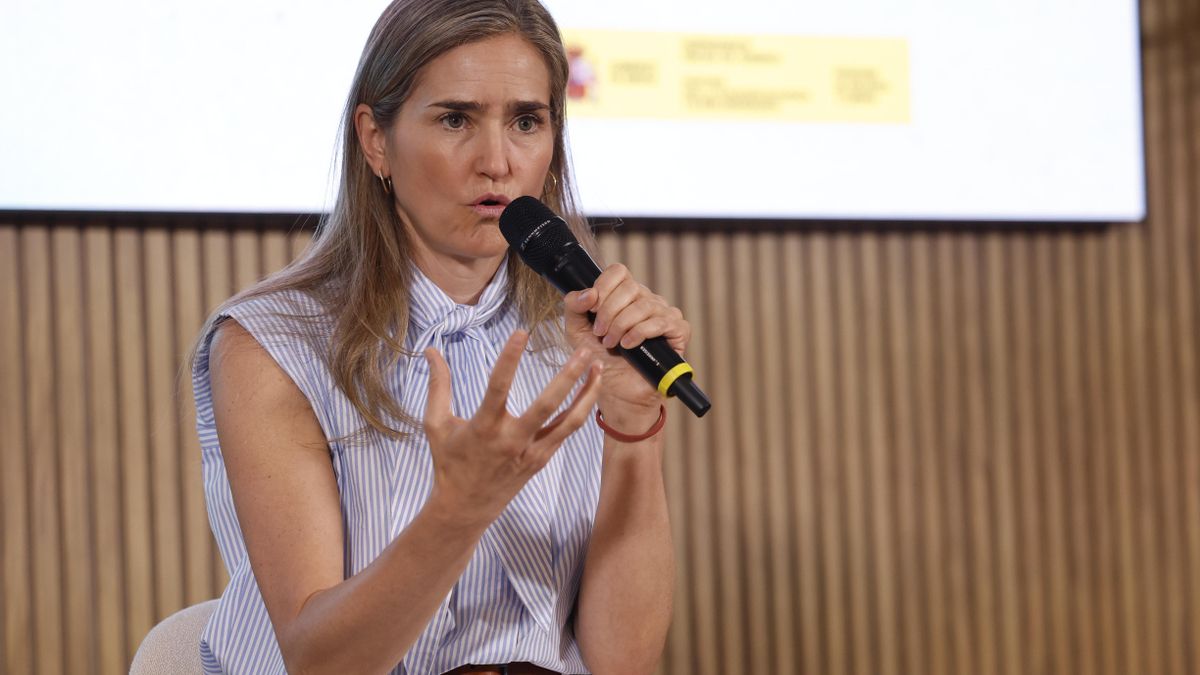 La vicepresidenta tercera del Gobierno Sara Aagesen interviene en la presentación de ‘España emprende: innovación para la resiliencia climática’.
