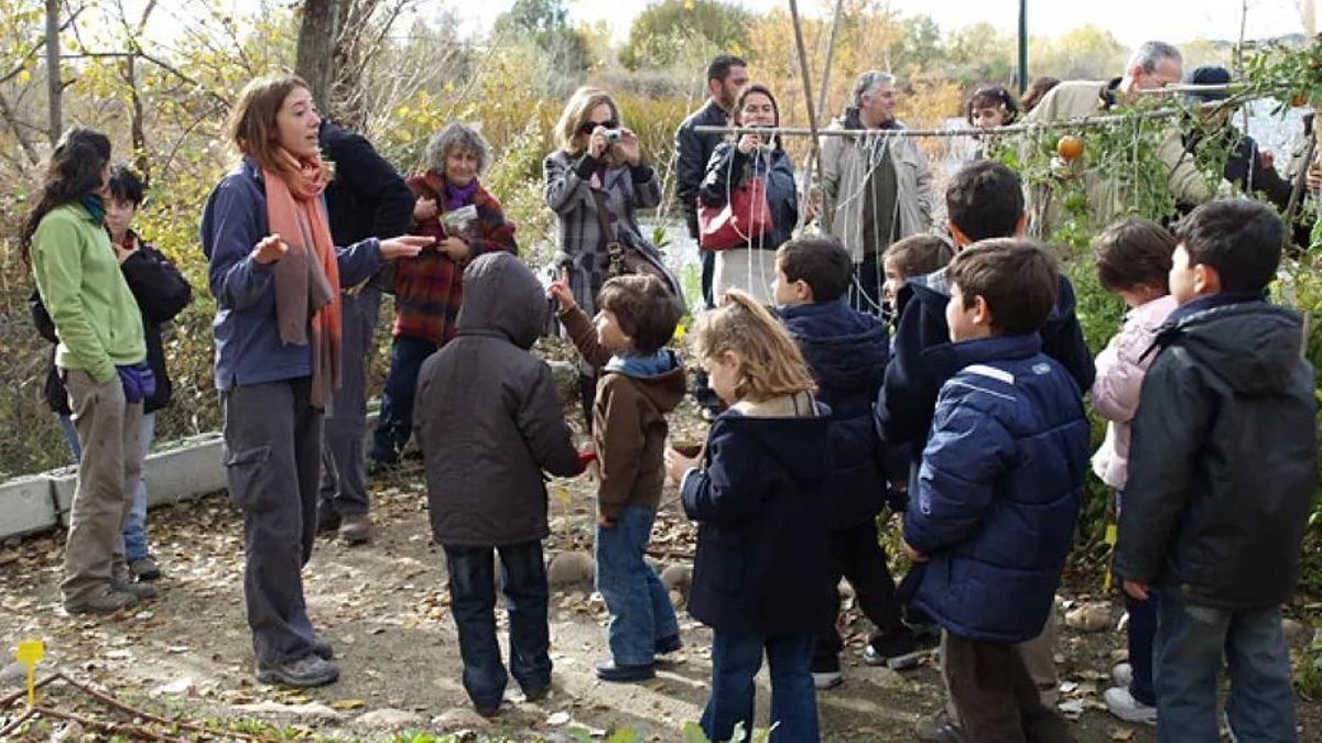 Un grupo de Infantil en un centro de Educación Ambiental.