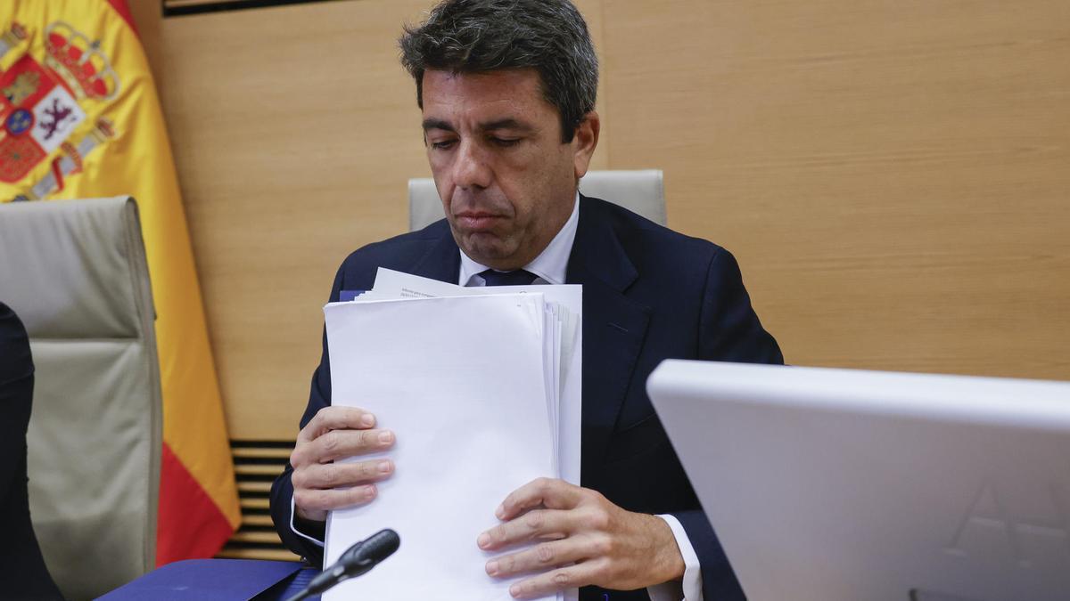La jueza de la dana pide las grabaciones de las comparecencias de Mazón en Les Corts y en el Congreso