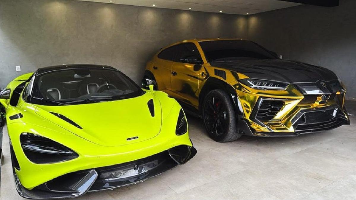 Coches incautados por la policía.