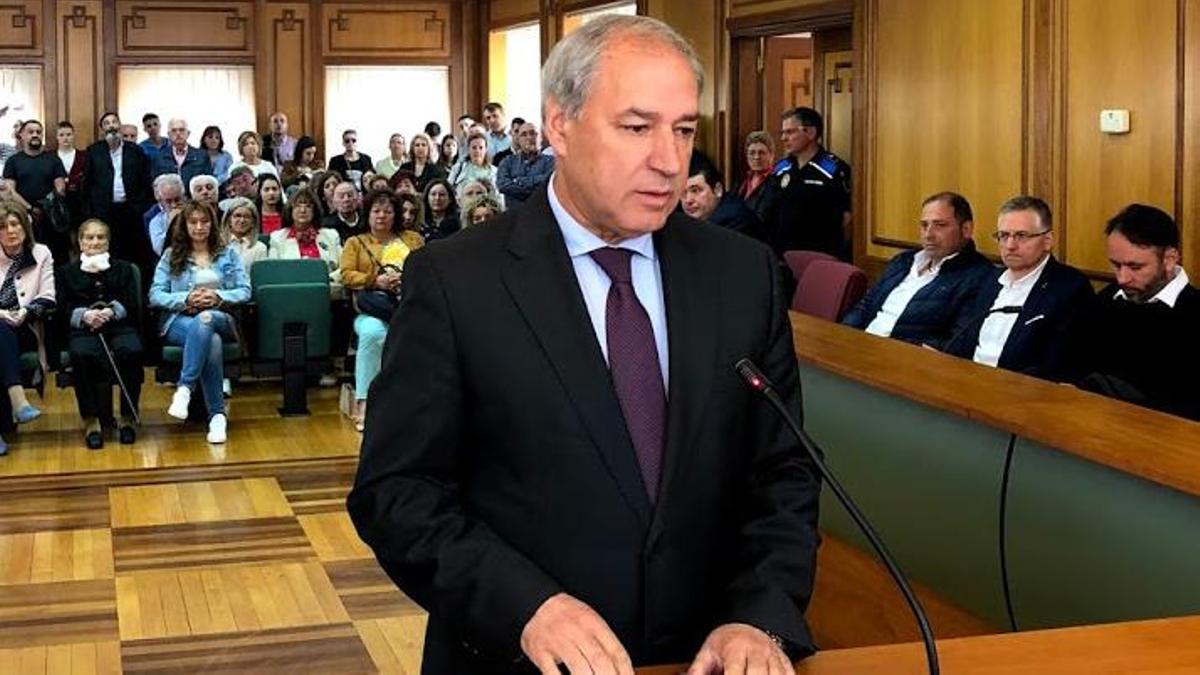 José Tomé, en un pleno del Concello de Monforte.