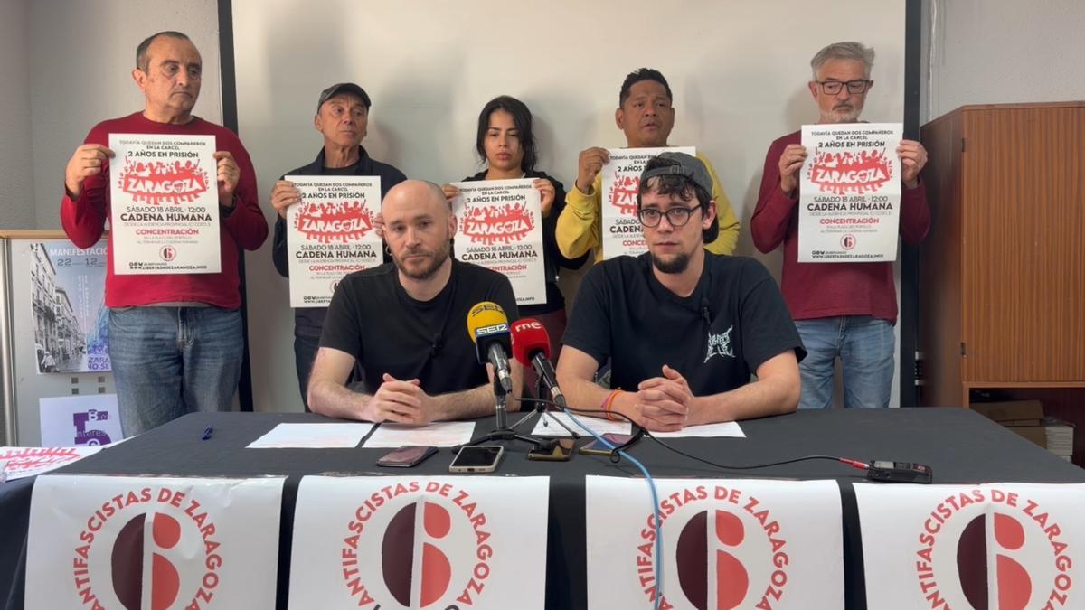 Rueda de prensa de Los 6 de Zaragoza