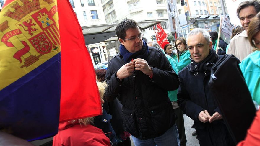 El secretario de Organización del PSOE, Óscar López, en la marcha contra la 'ley Wert'.