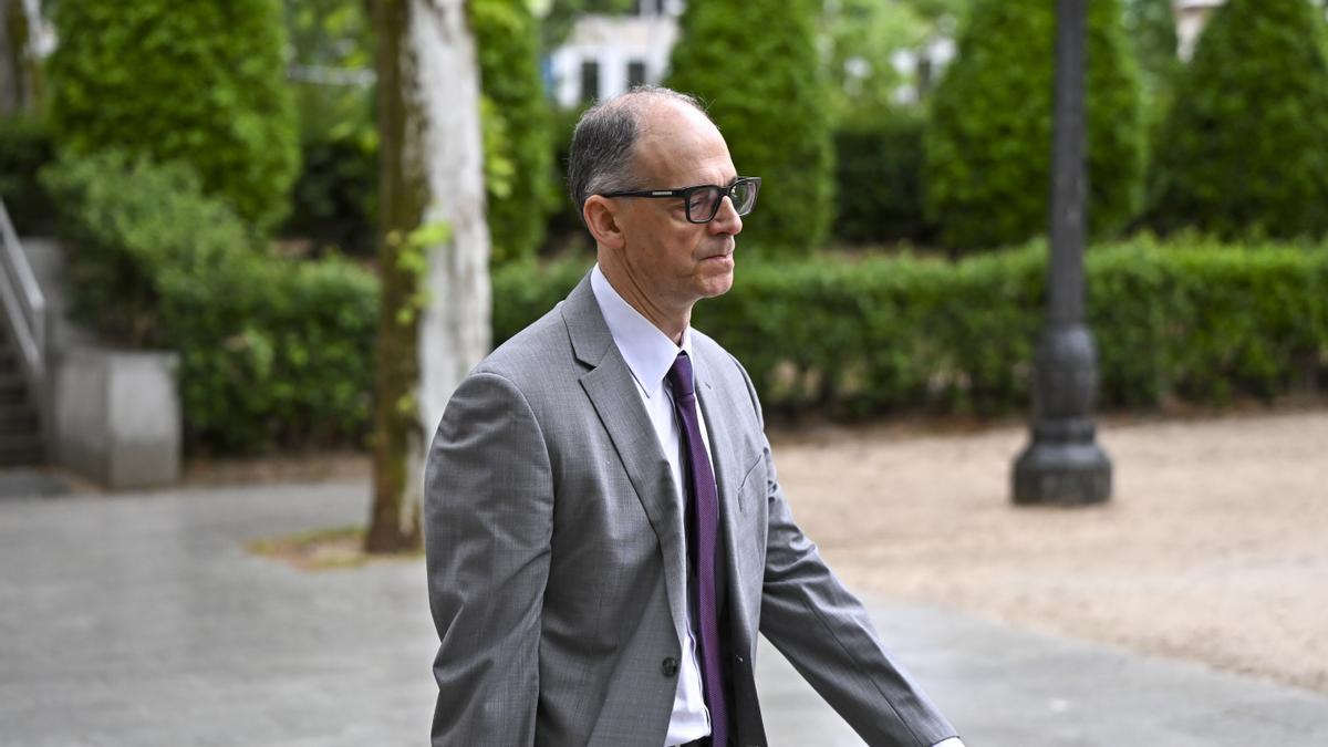 El inspector Manuel Morocho a su llegada a la Audiencia Nacional.