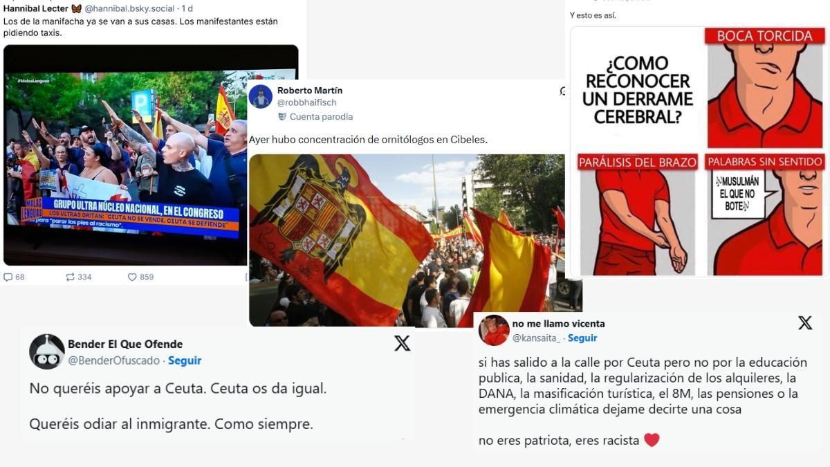 Las redes denuncian el racismo durante la crisis migratoria en Ceuta.