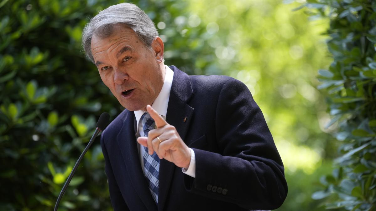 El expresidente de la Generalitat Artur Mas durante la rueda de prensa este miércoles en Barcelona