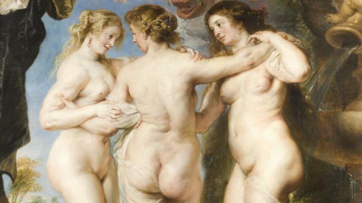 Pintura de 'Las tres gracias'.
