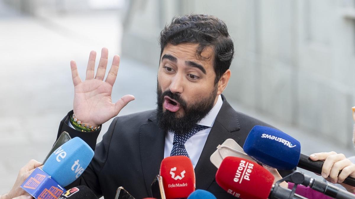 El eurodiputado Alvise Pérez en el Tribunal Supremo este mes de junio