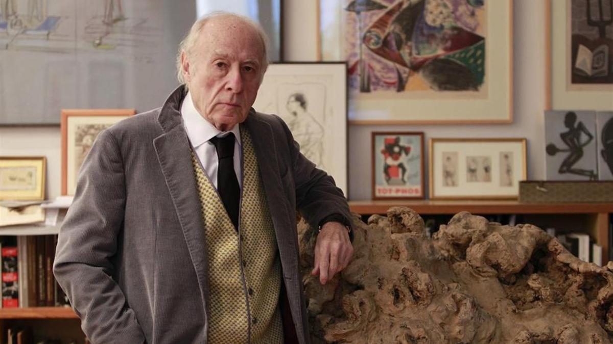 Eduardo Arroyo durante la presentación de su obra 'Bambalinas' en 2016