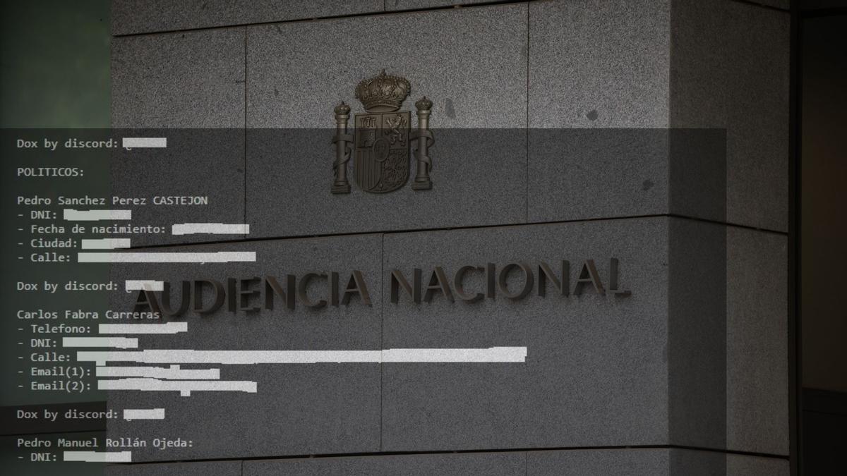 Fotomontaje con la filtración investigada.