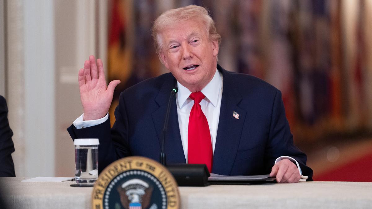 El presidente de Estados Unidos, Donald Trump, en la Sala Este de la Casa Blanca, en Washington, D. C., EEUU, el 6 de marzo de 2026