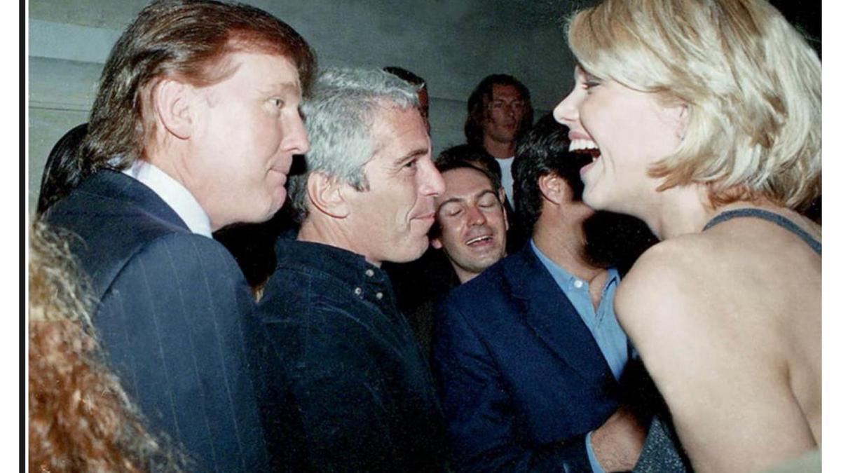 Donald Trump en la mansión de Epstein.