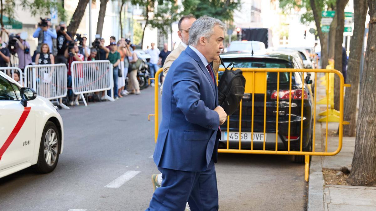 Santos Cerdán, a su llegada al Tribunal Supremo.