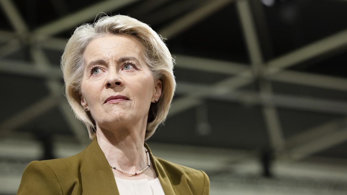 La presidenta de la Comisión Europea, Ursula von der Leyen, durante la inauguración de la iniciativa New European Bauhaus.