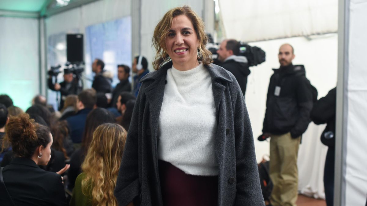 Irene Lozano en un acto en la Casa Árabe de Madrid.