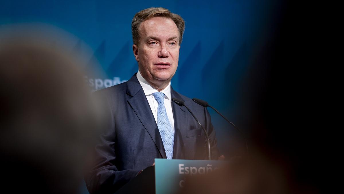 El presidente del Foro Económico Mundial, Borge Brende, durante un acto, el 8 de septiembre de 2025, en Madrid (España).