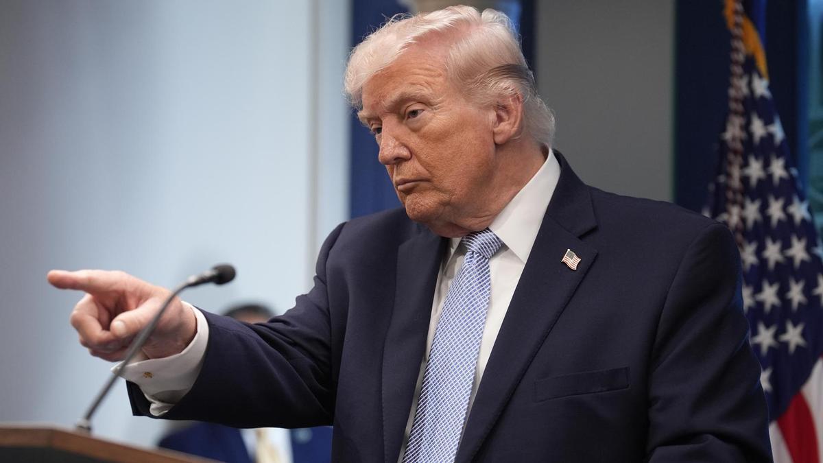 El presidente estadounidense Donald Trump durante una rueda de prensa en la Casa Blanca.