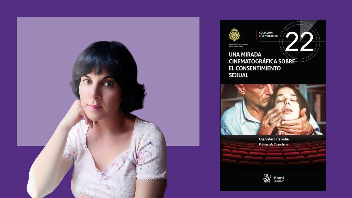 Montaje fotográfico de la autora Ana Valero junto a la portada de su libro.