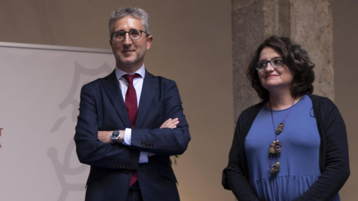 Arcadi España y Mónica Oltra, en una imagen de archivo.