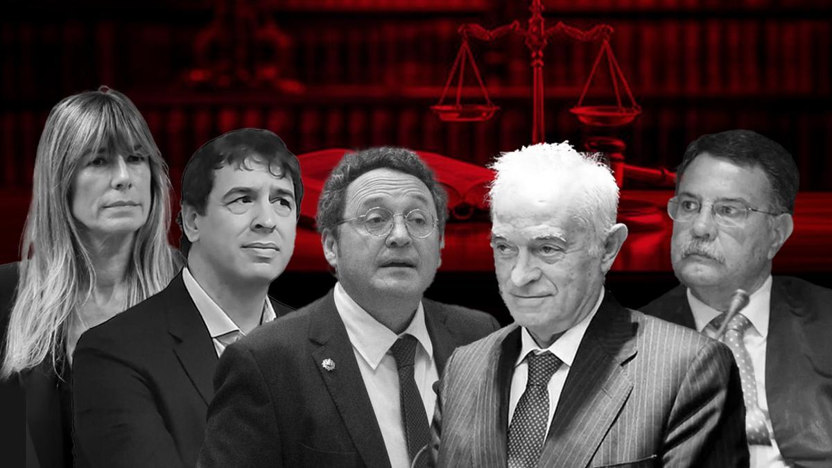 Begoña Gómez, David Sánchez, Álvaro García Ortiz y los jueces Peinado y Huratado