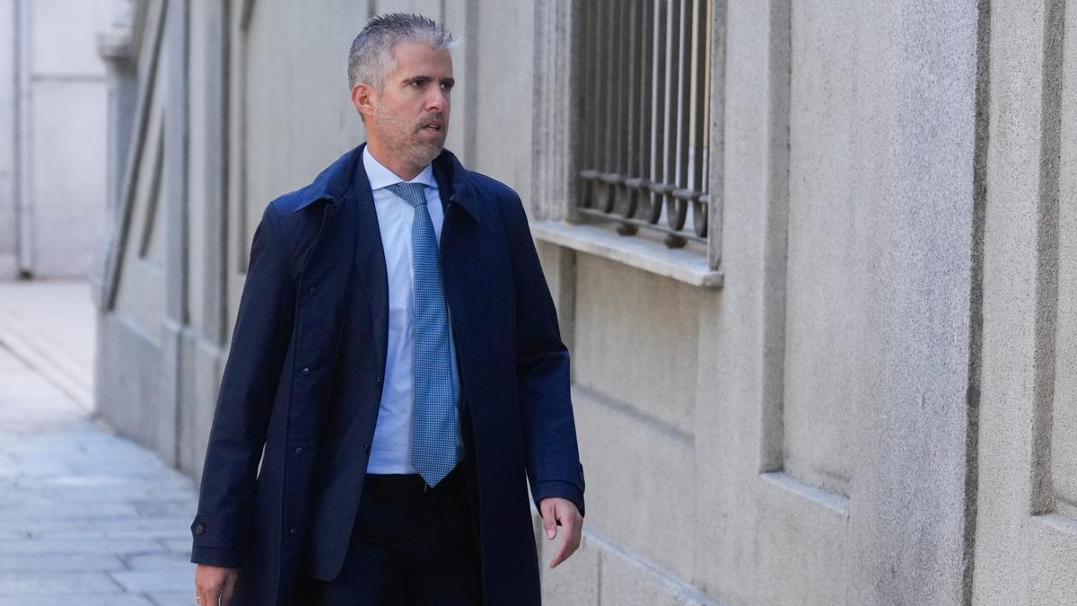 El fiscal Julián Salto, a su llegada al Tribunal Supremo.