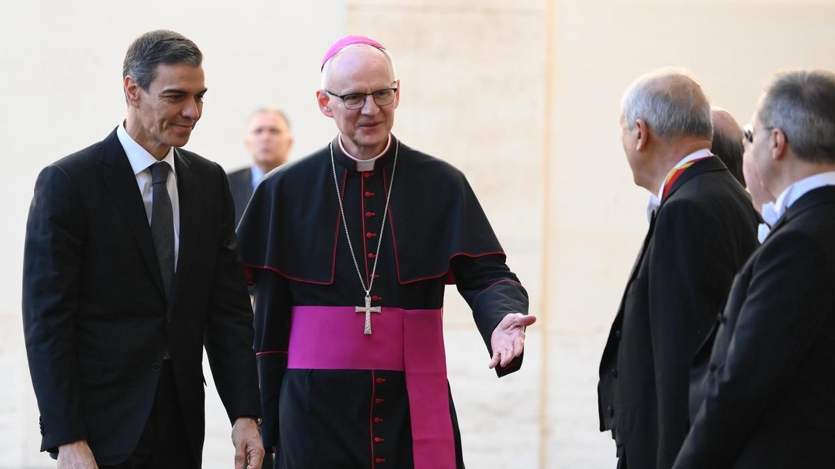 Sánchez, en el Vaticano.