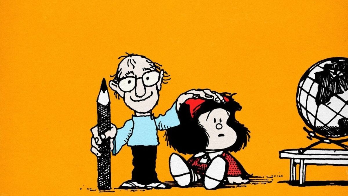 Mafalda y Quino en el cartel de 'Quinografía'