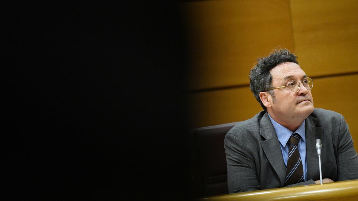 Álvaro García Ortiz durante su comparecencia en la Comisión de Justicia en el Senado.