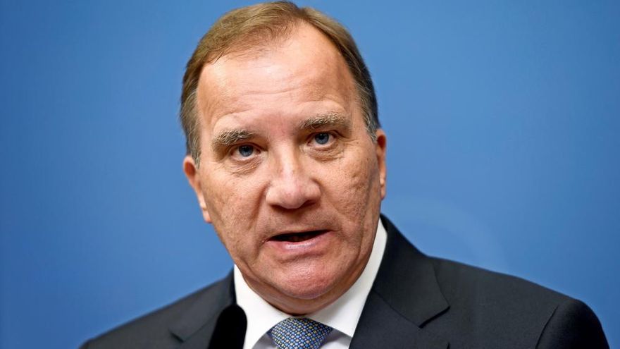 Fotografía de archivo del primer ministro sueco, Stefan Löfven, durante un acto celebrado en Estocolmo, Suecia, el pasado 12 de septiembre.