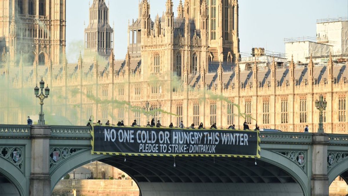 Movilización de Dont' Pay UK en el Puente de Londres.