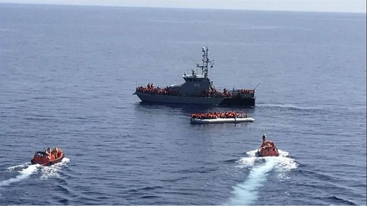 Embarcación de rescate de Frontex.