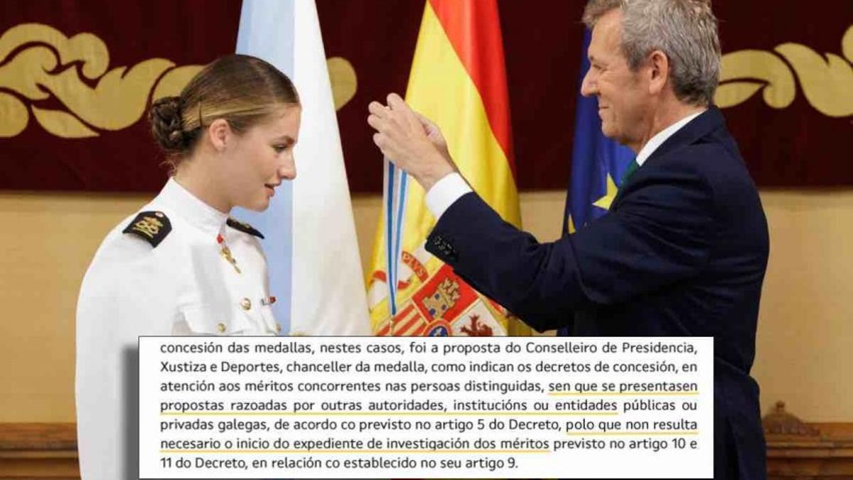 La Xunta dio la Medalla de Galicia a la princesa Leonor sin ponderar sus méritos