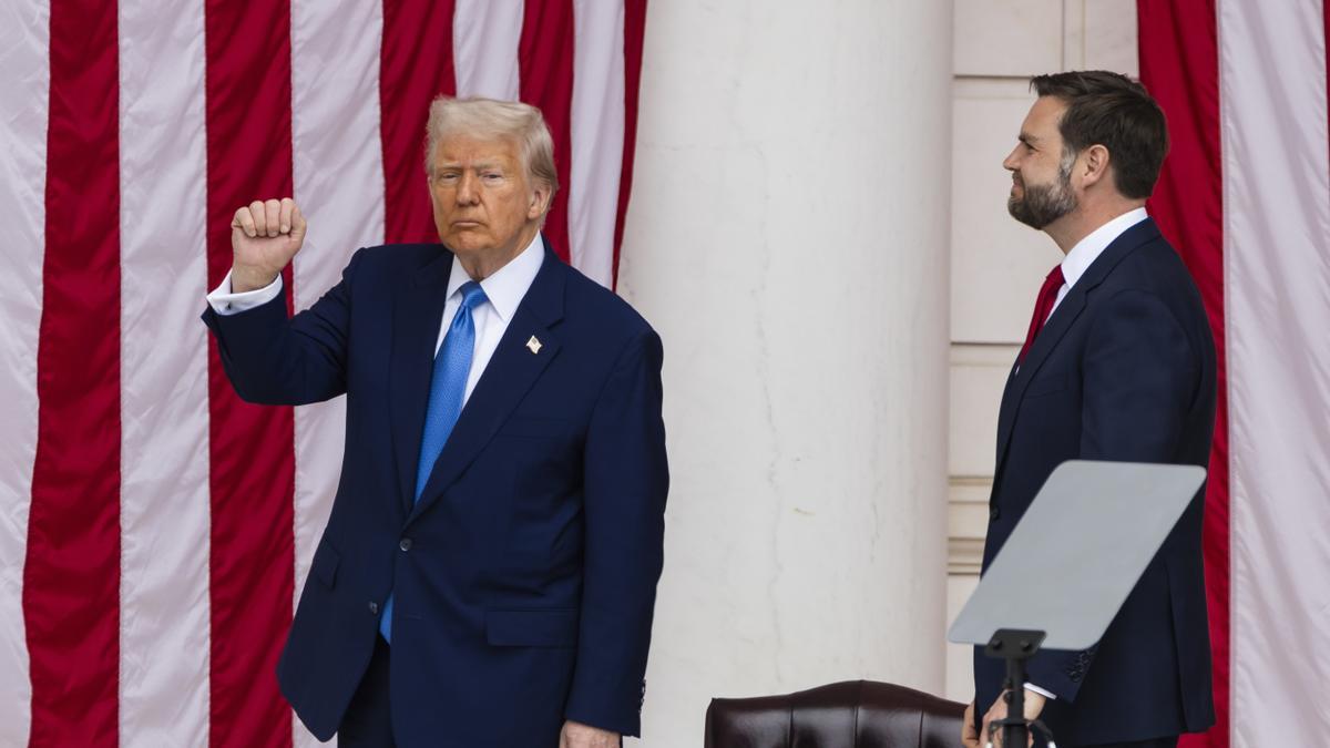 El presidente de Estados Unidos, Donald J. Trump y el vicepresidente J. D. Vance