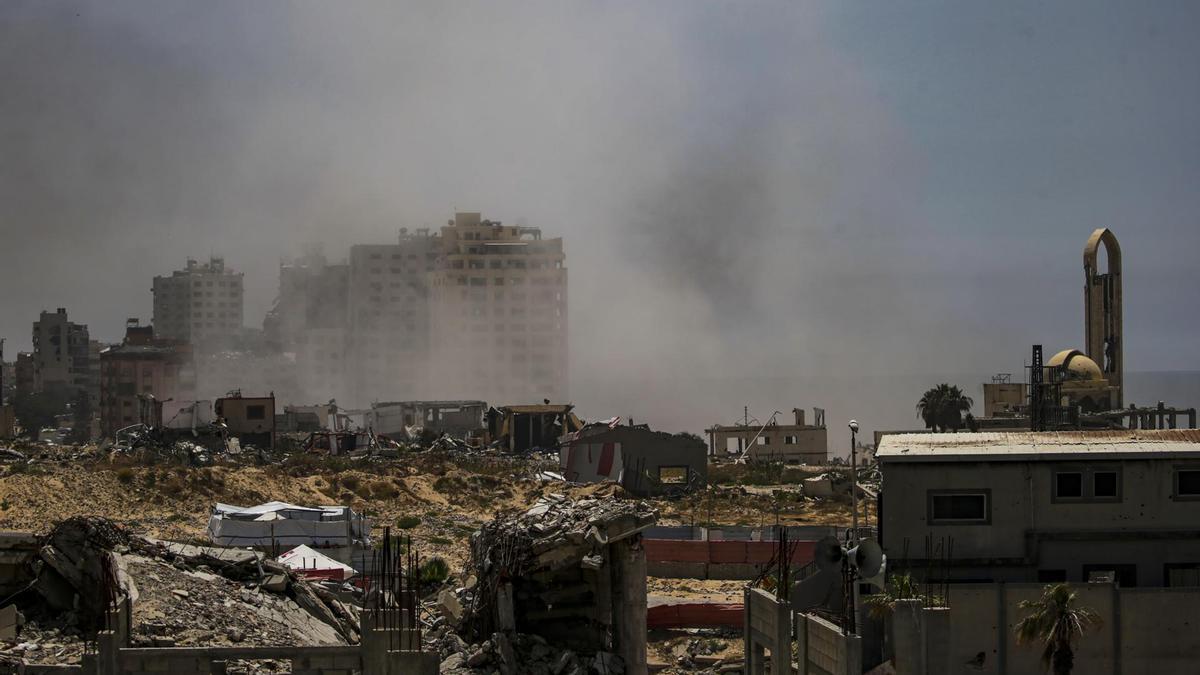 Ataques israelíes sobre Ciudad de Gaza.