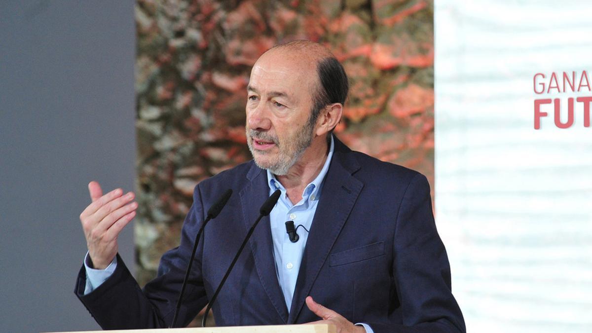 Alfredo Pérez Rubalcaba, hoy en Badajoz