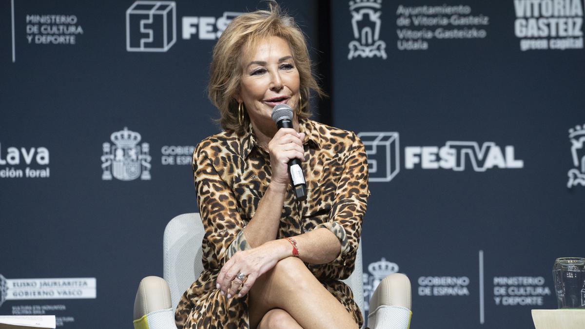 Ana Rosa Quintana en la presentación de la nueva temporada de Mediaset España, en el FesTVal de Vitoria