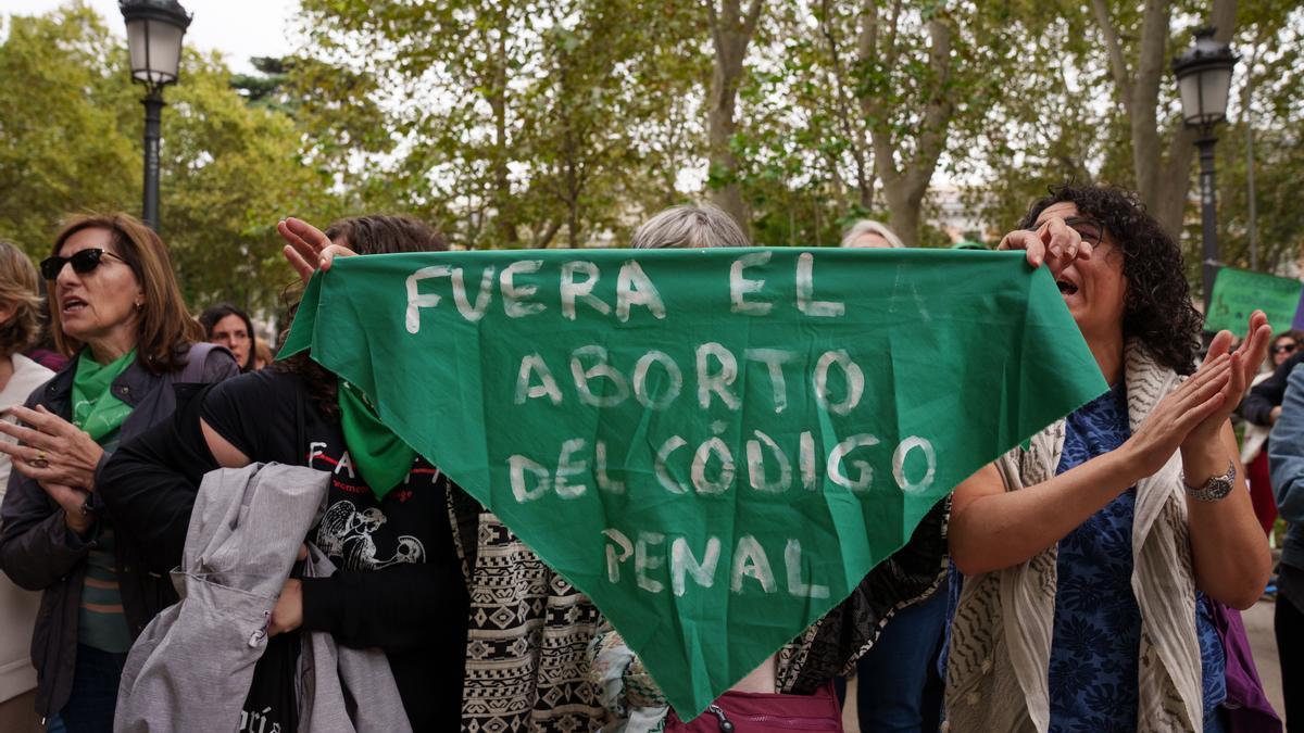 Concentración por el acceso al aborto.