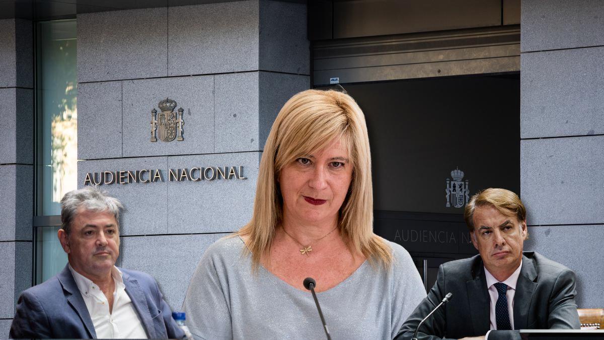 Joseba Antxon, administardor de Servinabar, Leire Díez y Vicente Fernández, expresidente de la SEPI.