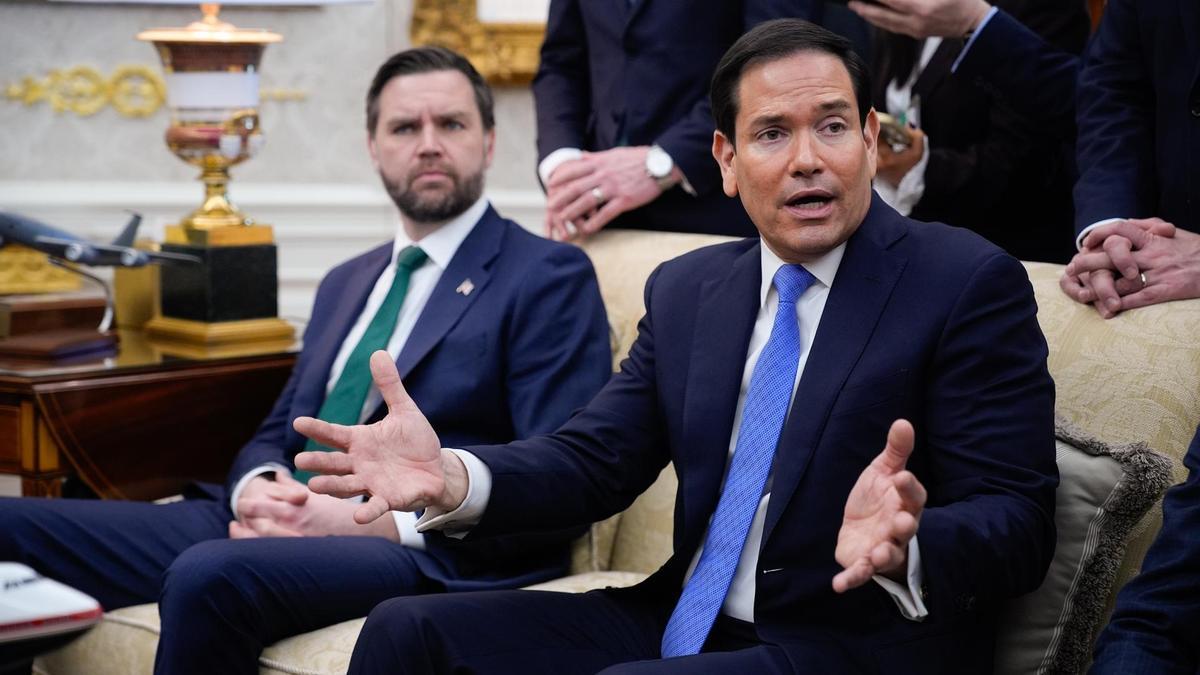 El vicepresidente estadounidense, JD Vance, y el secretario de Estado de EEUU, Marco Rubio, durante una reunión en la Casa Blanca.