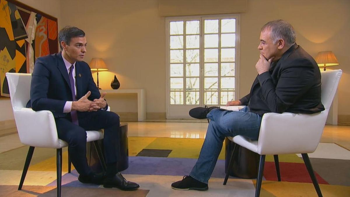 Pedro Sánchez, entrevistado por Antonio García Ferreras.