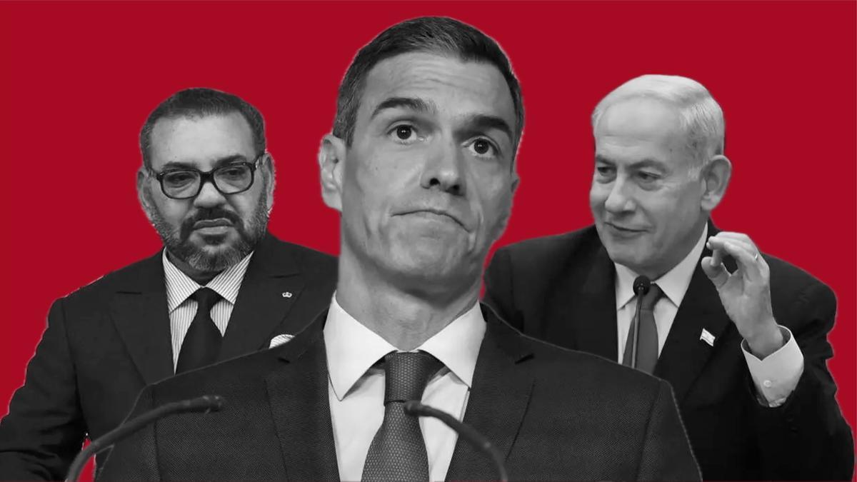 Mohamed VI, Pedro Sánchez y Benjamin Netanyahu.