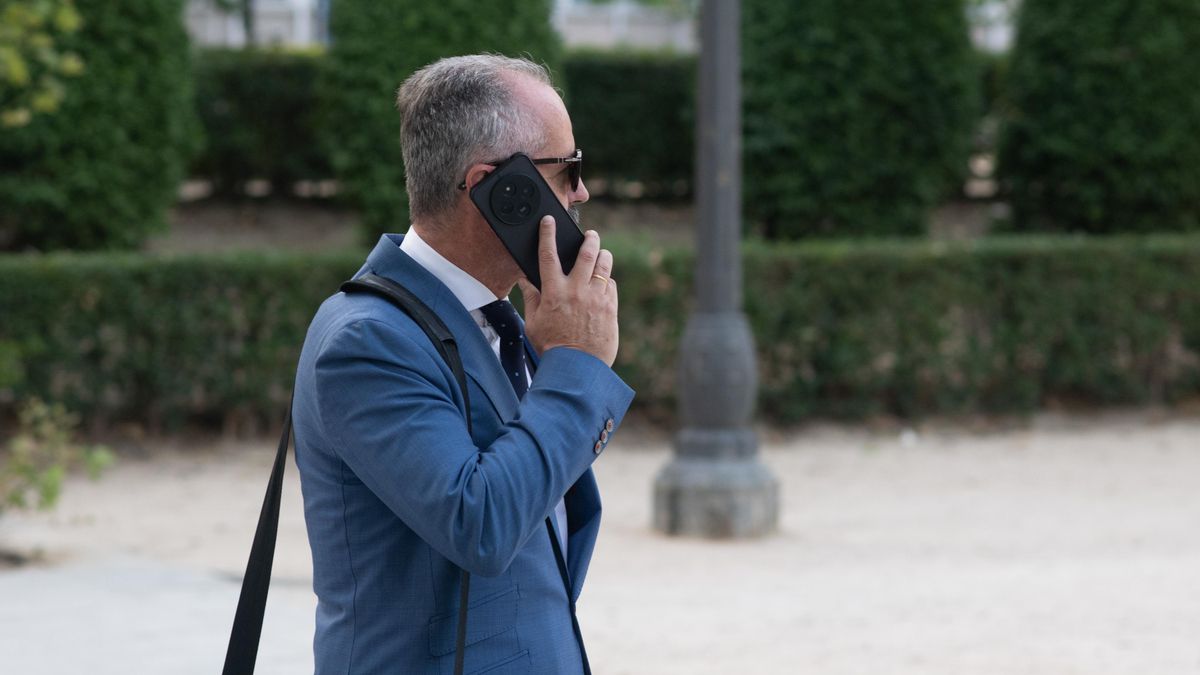 El comisario Andrés Manuel Gómez Gordo a su llegada a la Audiencia Nacional.