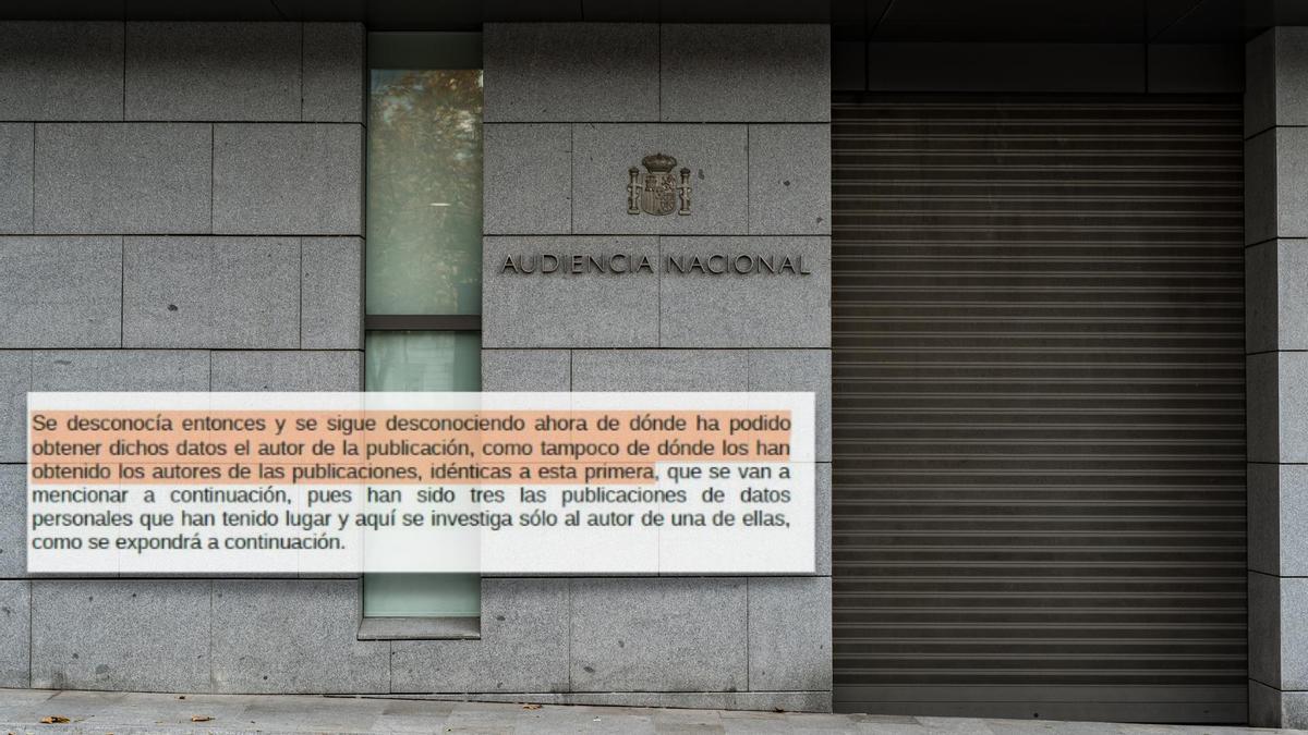 Fragmento del escrito de la Fiscalía de la Audiencia Nacional.