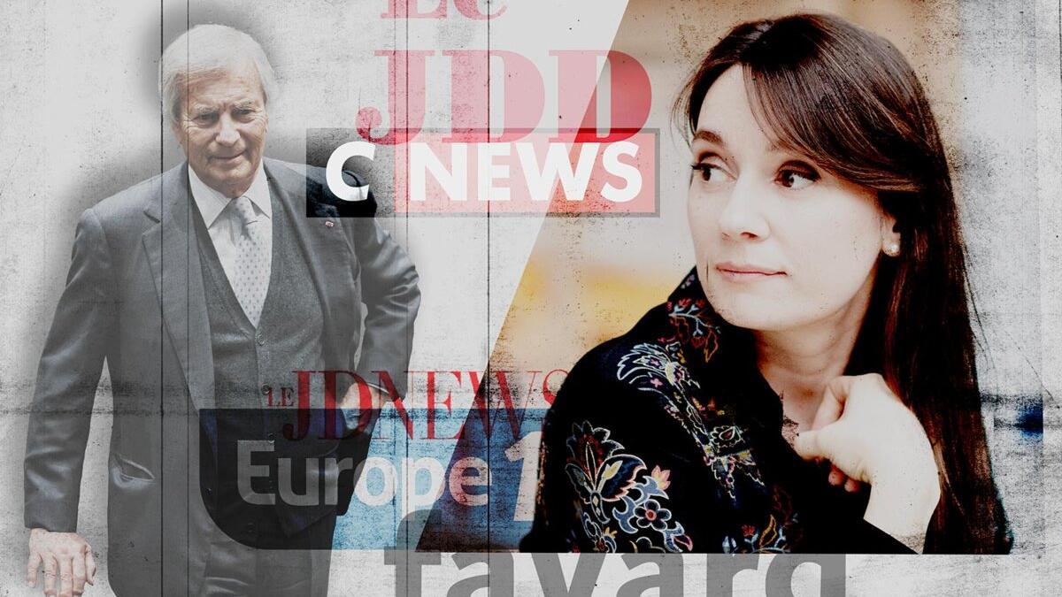 Vincent Bolloré y Xenia Fedorova.