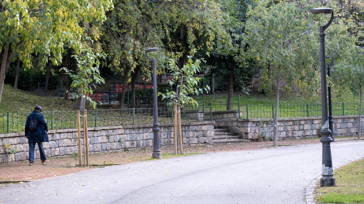 Parque de la Concordia de Jaén donde se hallaron fallecidas a las dos jóvenes
