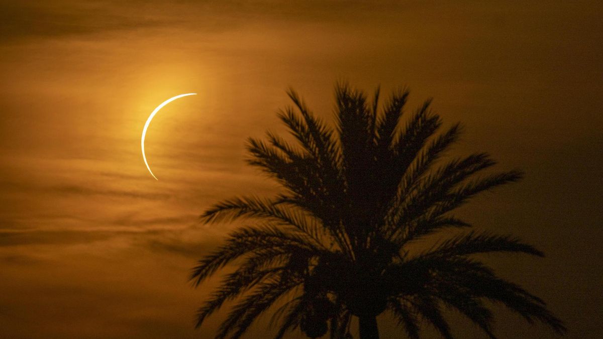 Una imágen del eclipse.