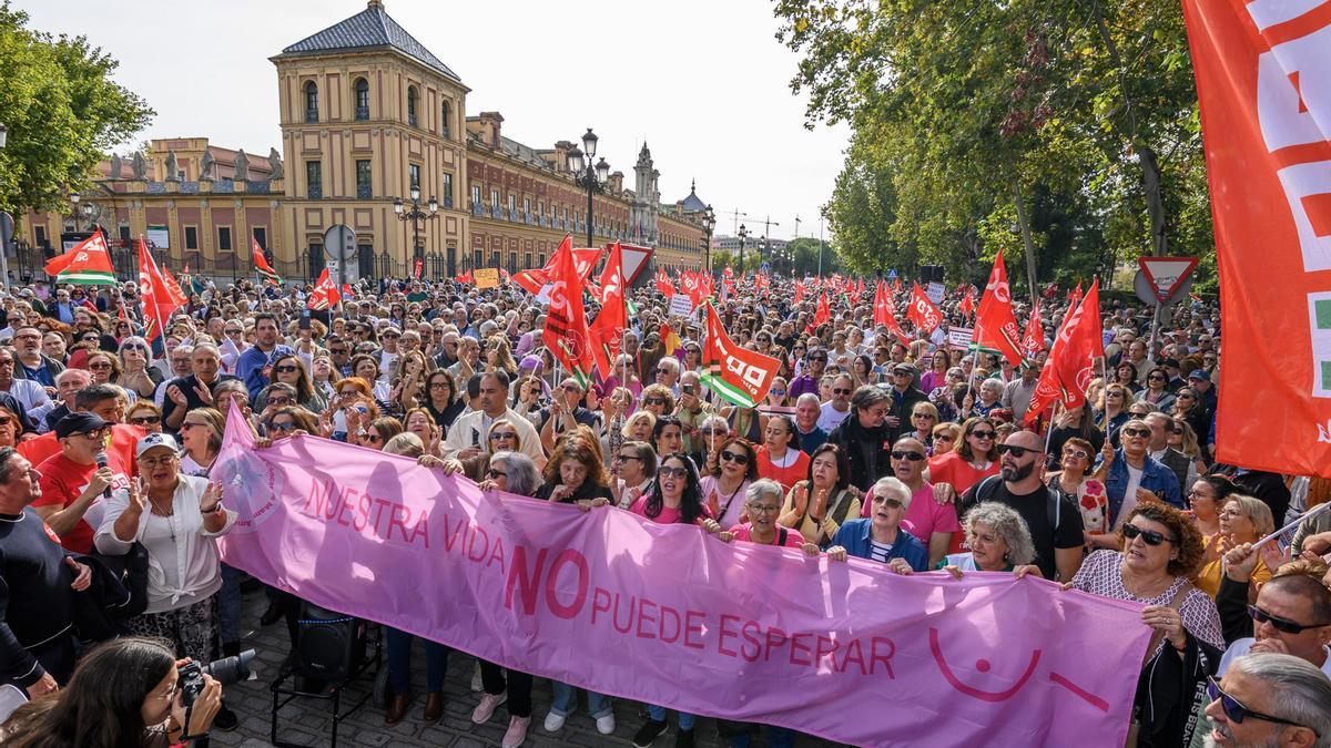 Manifestación por la Sanidad Pública en Sevilla.